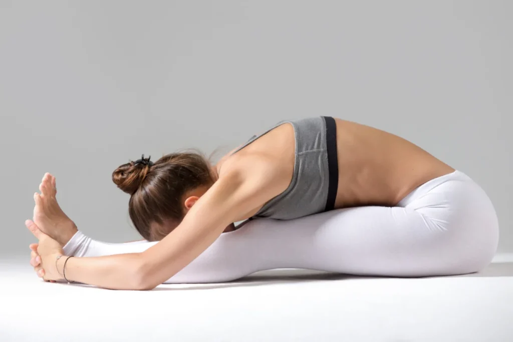 Paschimottanasana, the seated forward bend