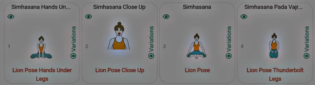 Simhasana (Lion Pose)