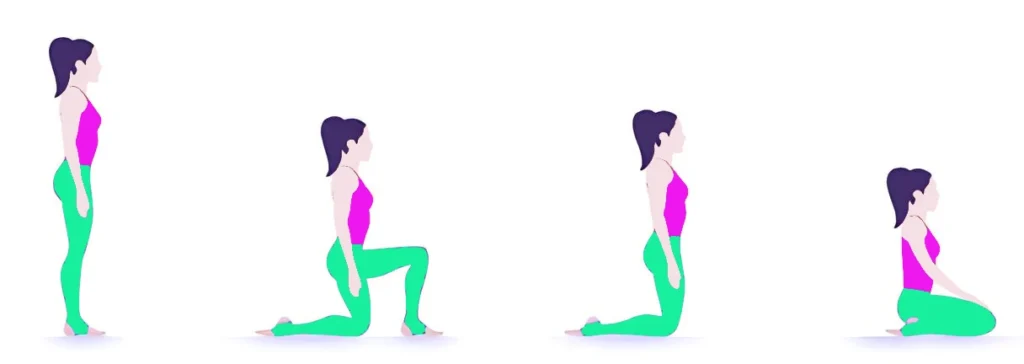 Practice Vajrasana with steps