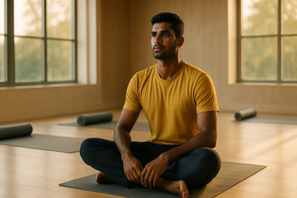 Washington Sundar Yoga-- Image Created by AI