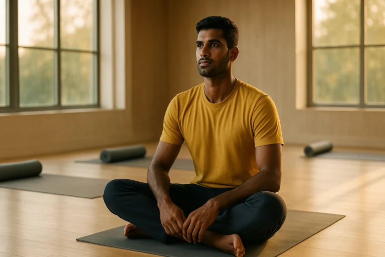 Washington Sundar working with yoga